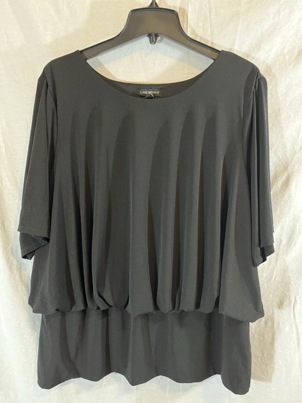 Lane Bryant Women’s 2X (22/24) Black Short Sleeve Blouse